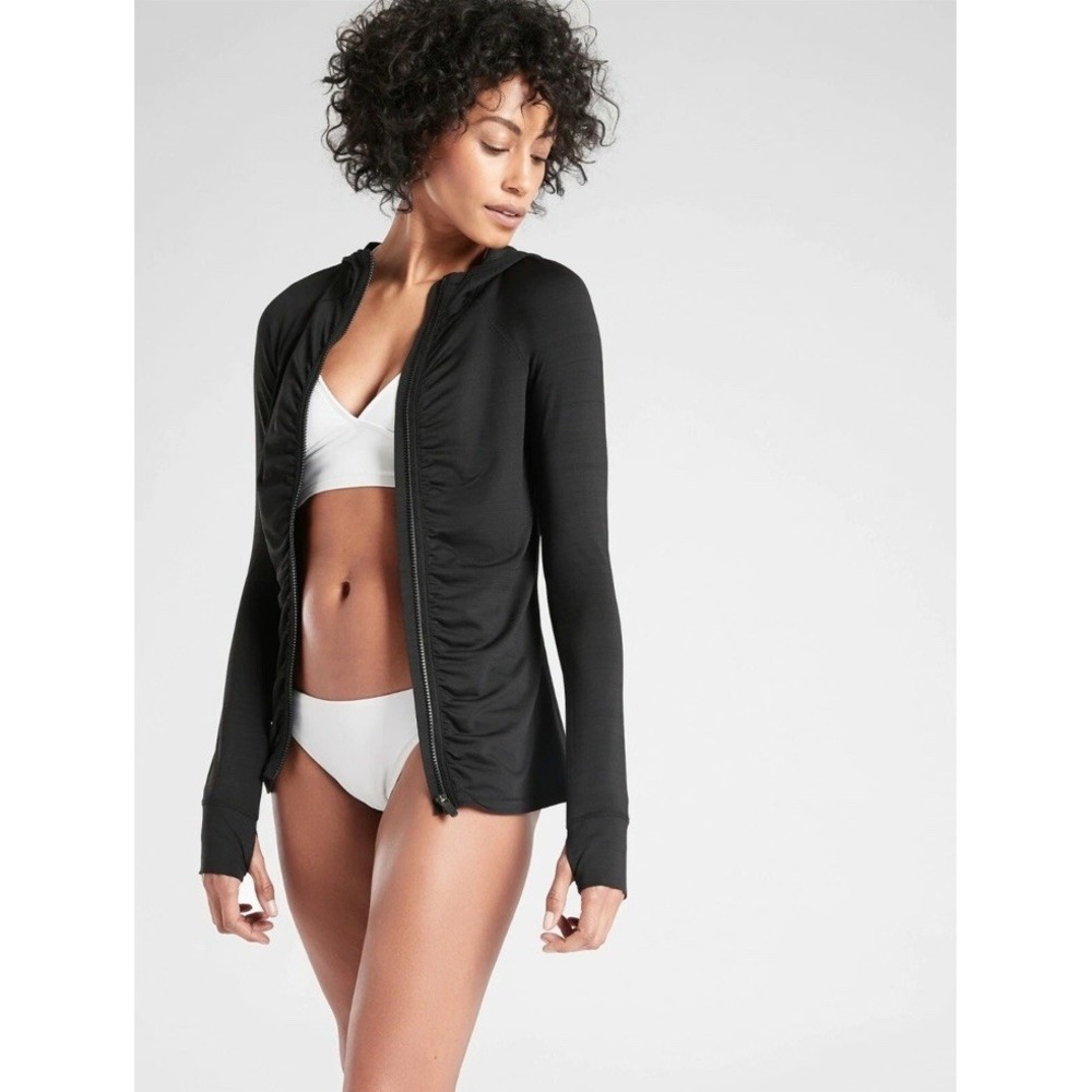 Athleta Women's Crosscurrent SPF Zip-Up Jacket Size XS, Black